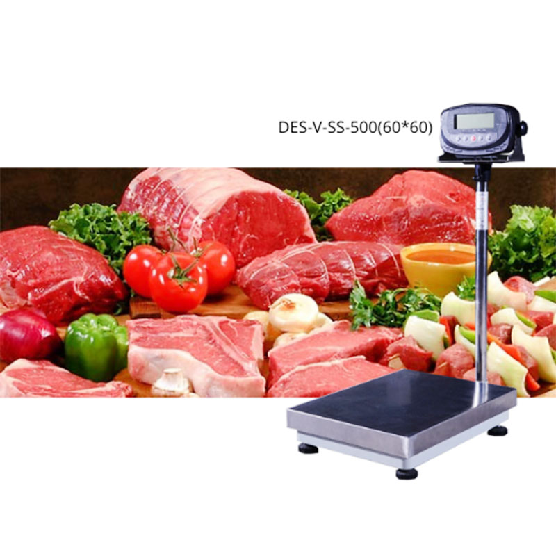 باسکولت تمام استیل ظرفیت 500 کیلوگرم-DES-V-SS-500(60*60)